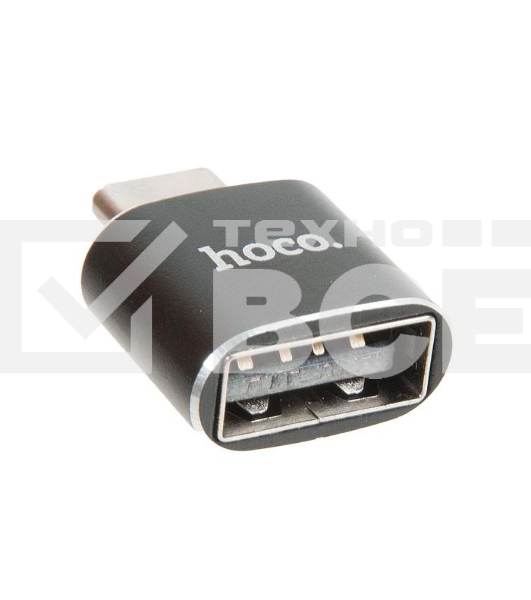 Переходник HOCO UA5 Type-C to USB converter, черный
