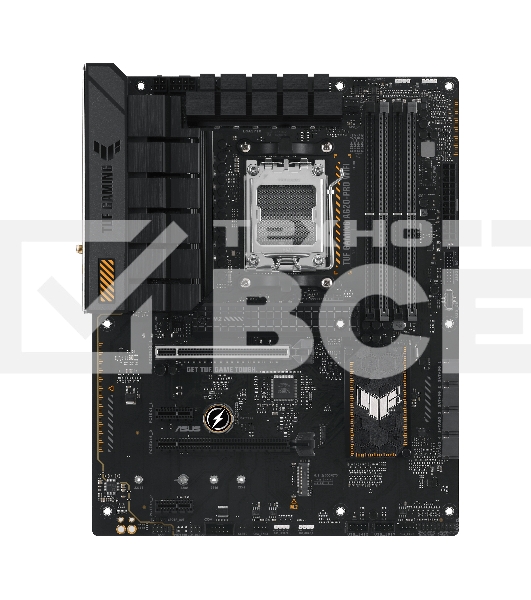 Материнская плата ASUS TUF GAMING A620-PRO WIFI, AM5, AMD A620, 4xDDR5, 4xSATA, 2xM.2, 1xPCI-E 4.0 x16, 1xPCI-E 3.0 x16, 2xPCI-E x1, 1xHDMI, 1xDP, 1x 2.5Gb LAN, 3xUSB-A 2.0, 2xUSB-A 3.2 Gen 2, 1xUSB-C 3.2 Gen 1, 5x3.5 мм, 7.1, ATX