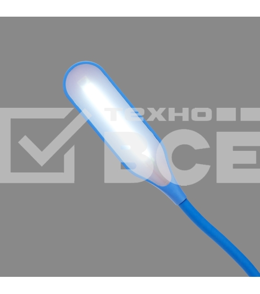 Светильник настольный Rexant Click 4Вт, LED, 4000К, диммируемый 3 ступени, заряжаемый, на прищепке, синий