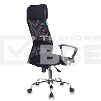 Кресло руководителя Бюрократ KB-6N/SL/B/TW-11 TW-01 TW-11 черный, сетка, крестовина хром, фото8