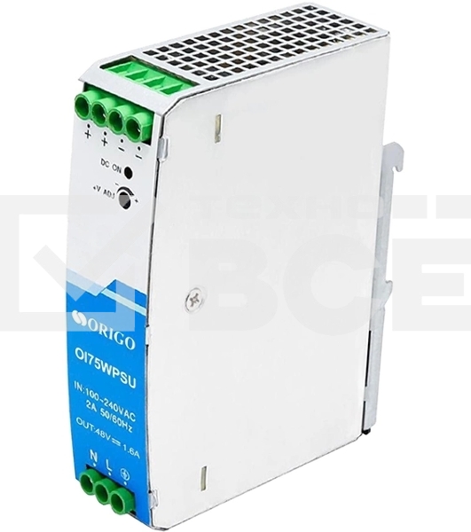 Источник питания ORIGO Power Supply for OIxxxx series, 75W, 48V DC output, -30 to 70 °C, DIN-Rail