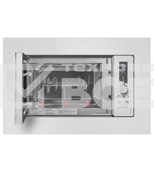 Микроволновая печь встраиваемая Maunfeld JBMO820GW01 белый, 20 л, 1080 Вт, переключатели - сенсор/поворотный механизм