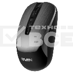 Мышь беспроводная SVEN RX-380W серый металлик, 1600 dpi, радиоканал, USB, кнопки - 4, фото8