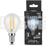 Лампа филам. Gauss Filament 5Вт цок.:E14 свеча 220B св.свеч.бел.нейт. (упак.:10шт) (105801205), фото2