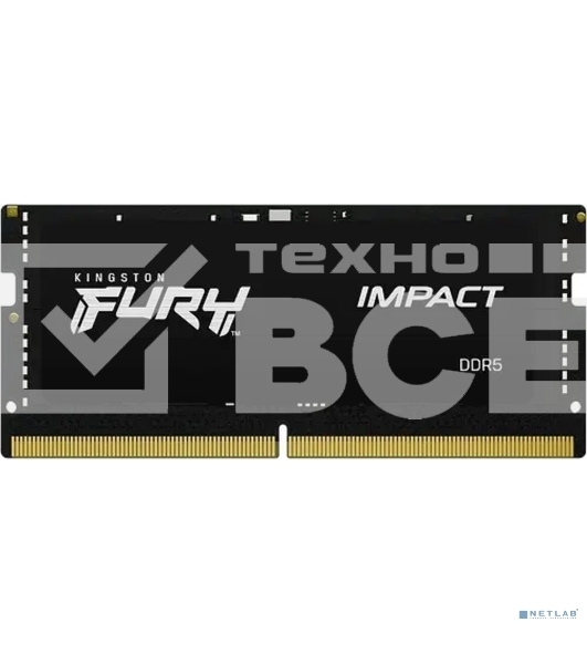 Оперативная память Kingston Fury Impact, DDR5, 8GB (1x8GB), 4800MHz, CL38 SO-DIMM