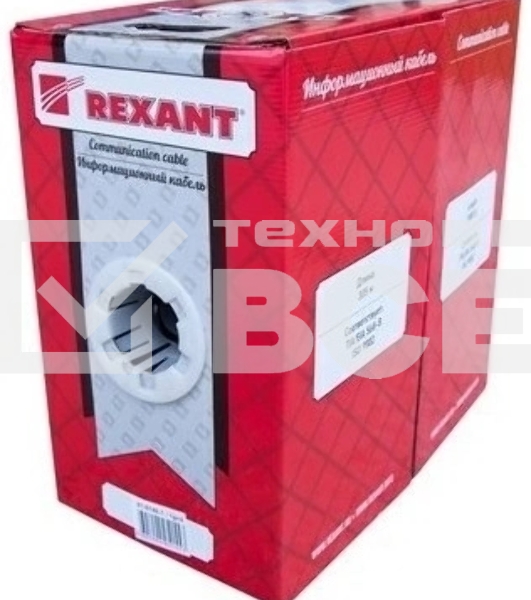 Кабель витая пара Rexant FTP 4PR 24AWG, CAT5e наружный (OUTDOOR) (бухта 305м) (в коробке)
