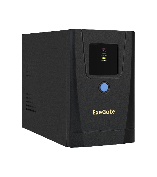 Источник бесперебойного питания ExeGate SpecialPro UNB-1000.LED.AVR.1SH.2C13.RJ.USB 1000VA/550W, LED, AVR,1*Schuko+2*C13, RJ45/11,USB, металлический корпус, черный