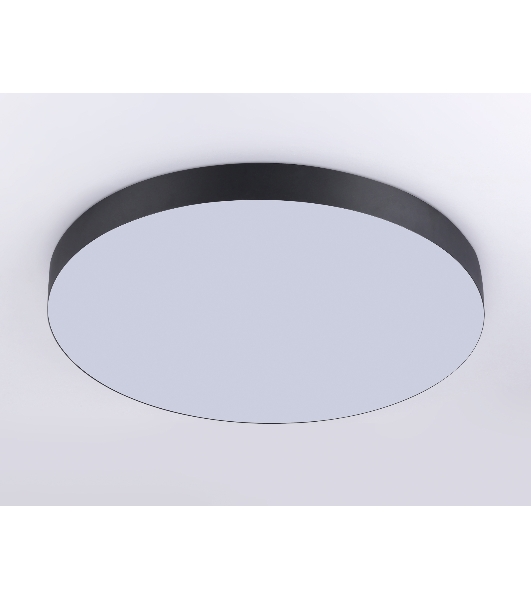 Потолочный светодиодный светильник Ambrella light FV5537 BK черный LED 90W 3000K D600*58 (Без ПДУ)