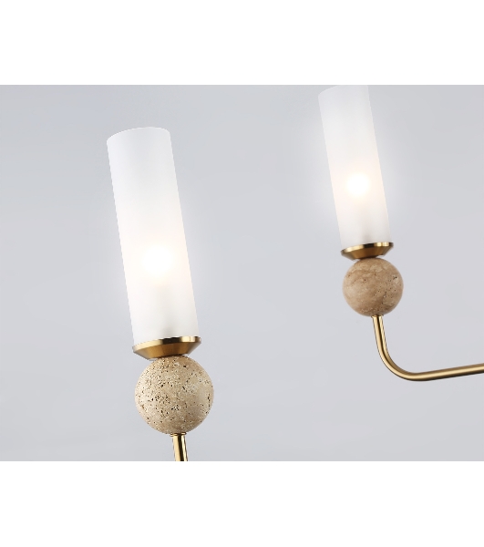 Люстра Ambrella light LH53251/6 BS/FR латунь/белый матовый E14*6 max 40W D1050*1445