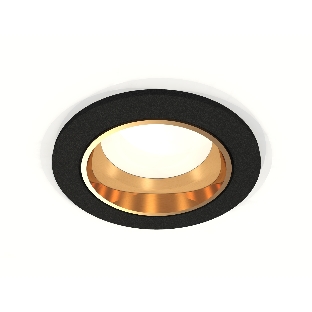 Комплект встраиваемого светильника Ambrella light XC6513004 SBK/PYG черный песок/золото желтое полированное MR16 GU5.3 (C6513, N6113)