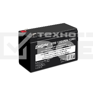 Батарея ExeGate DTM 1212 (12V 12Ah 1251W), клеммы F2