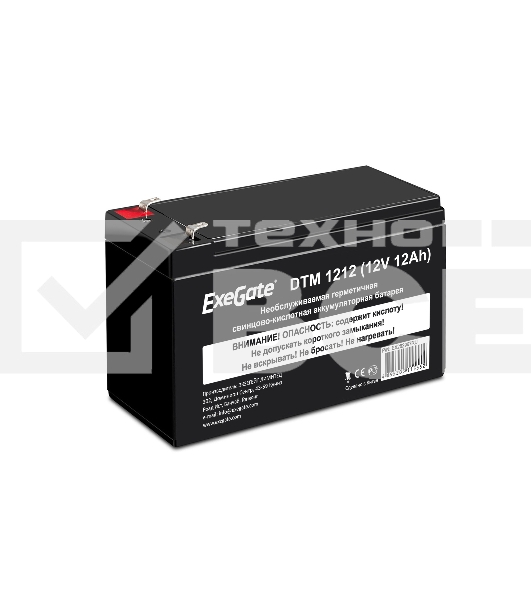 Батарея ExeGate DTM 1212 (12V 12Ah 1251W), клеммы F2