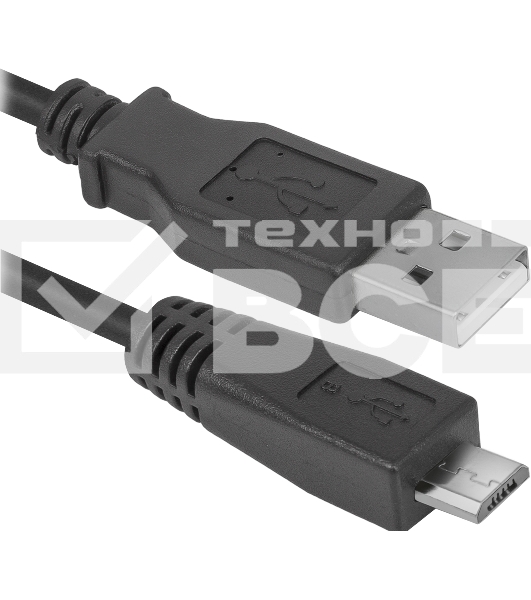 Кабель Defender USB08-06 USB 2.0 кабель для соед. USB 2.0 AM-MicroBM,1.8м, PolyBag
