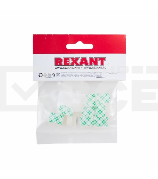 Площадка самоклеящаяся c клипсой под шлейф Rexant (ПКШ) 17х12 мм, упаковка 10 шт.