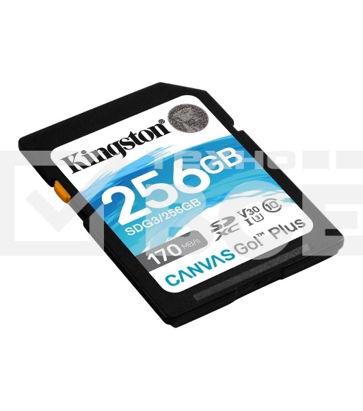 Флеш карта Kingston 256GB SDXC Canvas Go Plus 170R C10 UHS-I U3 V30 EAN: 740617301519
