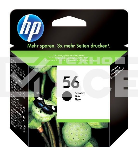 Картридж струйный HP №56 C6656AE черный для HP PCS 2100/DJ 5550/450/PS 7150/7350/7550 (520стр.)