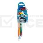 Набор ключей GROSS 16402имбусовых torx-tt 9шт: t10-t50 магнит s2 экстра-длин. хром/краска 9шт., фото5