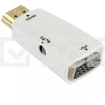 Переходник аудио-видео Premier 5-983AC HDMI (m)/VGA (f)/Jack 3.5 (f) белый, фото3