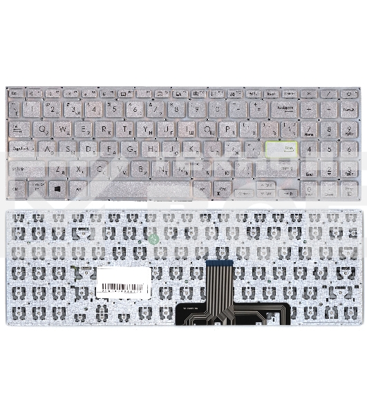 Клавиатура для ноутбука Asus S533F серебристая