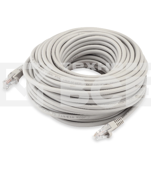 Патч-корд Buro UTP-5E-20M-G-LSZH UTP cat.5E 20м серый RJ-45 (m)-RJ-45 (m)