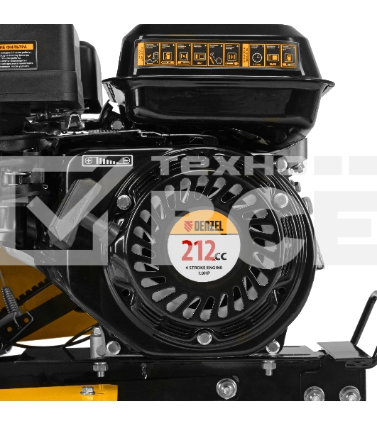 Мотоблок Denzel DPT-170, 7 л.с., ремен.сцеп, шир 85 см, глуб 35 см,фрез 3х3,ШОМ,скор 2В/1Н,кол 8