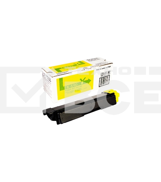Картридж лазерный Kyocera TK-590Y (1T02KVANL0) желтый для FS-C2026MFP/C2126MFP/C2526MFP/C2626MFP/C5250DN 5000 стр.