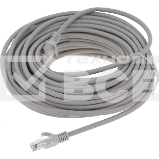 Патч-корд Premier PP31-15M-LSZH 1Гбит/с UTP 4 пары cat.5E CCA molded 15м серый RJ-45 (m)-RJ-45 (m)
