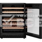 Винный шкаф Kuppersberg RBW 86, встраиваемый, High-Tech, объем 129 л, вместимость 46 бутылок, диапазон температуры 5-22 градусов, сенсорное открытие двери, 4 полки из бука, LCD дисплей, уровень шума 40 дБ, черный, фото7