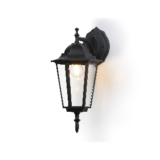 Уличный настенный светильник Ambrella light ST2018 BK/CL черный/прозрачный IP54 E27 max 40W 360*150*210