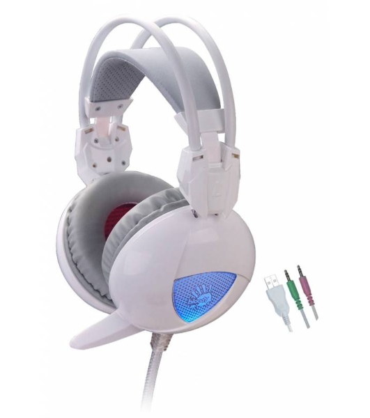 Гарнитура Bloody G310 белый, проводная, 3.5 мм, подсветка