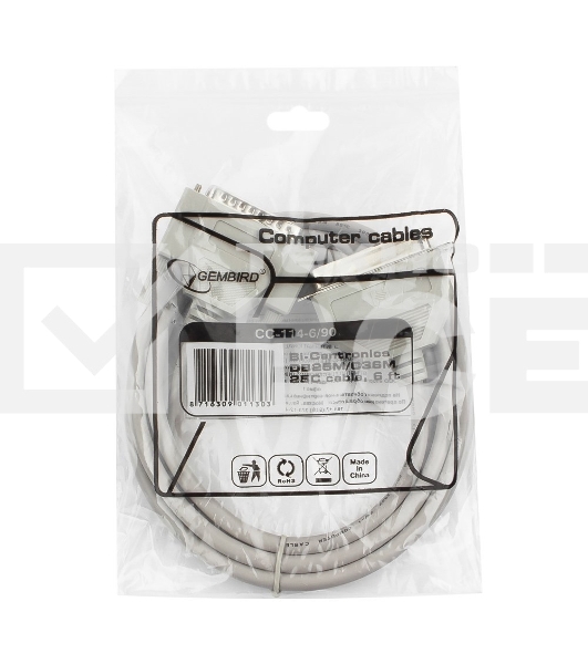 Кабель Bitronics Gembird 25M/36M, 1.8м , пакет CC-114-6