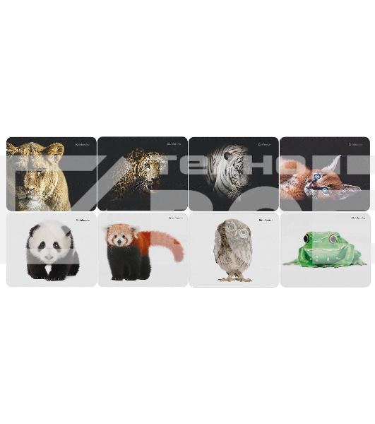 Коврик для мыши Defender Wild Animals и, 220x180x2 мм, 8 видов