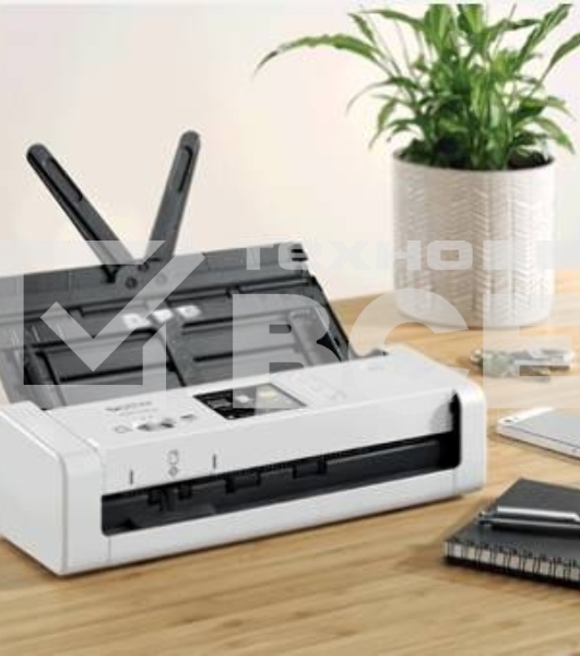 Сканер Brother ADS1700W, A4, 25 стр/мин, 1200 dpi, цветной, дуплекс, сенсорный экран, WiFi, USB
