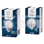 Лампа шар e27 6 LED Ø45мм - ТЕПЛЫЙ БЕЛЫЙ, прозрачная колба, эффект лампы накаливания, фото3