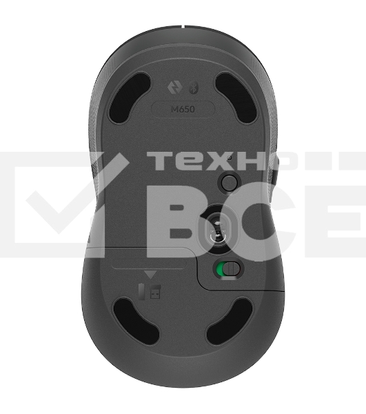 Мышь беспроводная Logitech Signature M650 графитовый, 4000 dpi, радиоканал, Bluetooth, USB, кнопки - 5