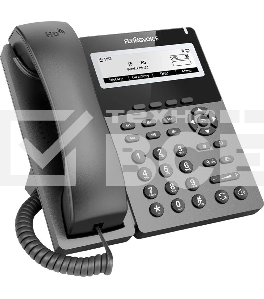 Телефон IP Flyingvoice P22G серый (упак.:1шт)