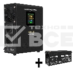 Комплект ИБП EX295995RUS + батарея 200Aч EX282991RUS 1шт (инвертор, синус, для котла, настенный) ExeGate FineSine SX-500.LCD.AVR.2SH <500VA/300W, чистая синусоида, цветной LCD-дисплей, AVR, 2*Schuko, линейно-интерактивный, крепление настенное/универсально, фото2