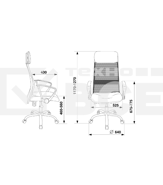 Кресло руководителя Бюрократ KB-6N/SL/B/TW-11 TW-01 TW-11 черный, сетка, крестовина хром