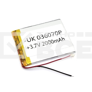 Аккумулятор Li-Pol (батарея) 3*60*70мм 2pin 3.7V/1600mAh