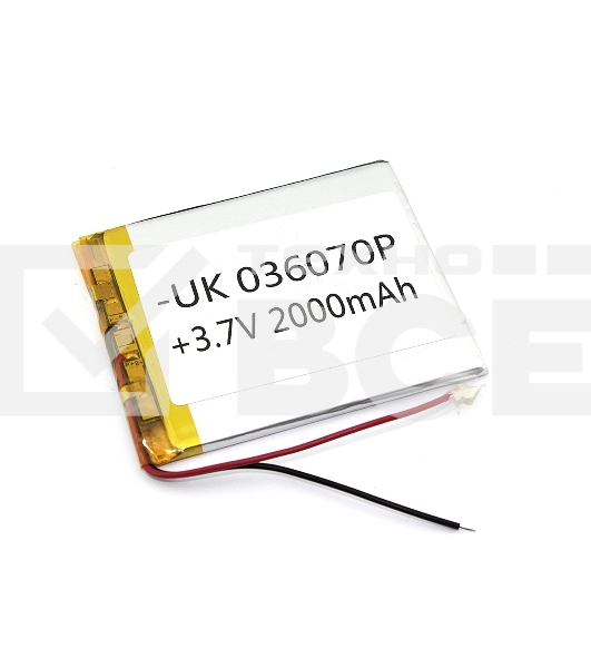Аккумулятор Li-Pol (батарея) 3*60*70мм 2pin 3.7V/1600mAh