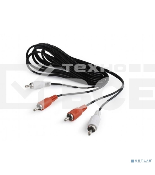 Кабель аудио Cablexpert CCA-2R2R-7.5M, 2xRCA - 2xRCA, 7,5м