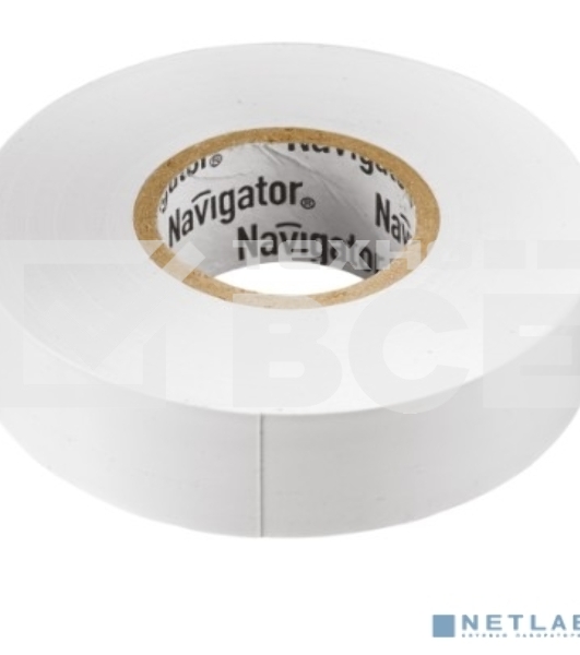 Изолента ПВХ 15мм (рул.20м) бел. NIT-B15-20/WH Navigator 71102