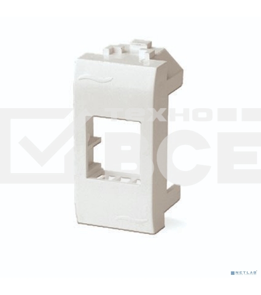 Адаптер для информационных разъемов DKC/ДКС 76607B Keystone/AMP/Hyperline/BICC, белый RAL 9010, 1М,'BRAVA'