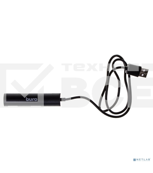 Разветвитель USB 2.0 Buro BU-HUB4-0.5R-U2.0 4порт. черный