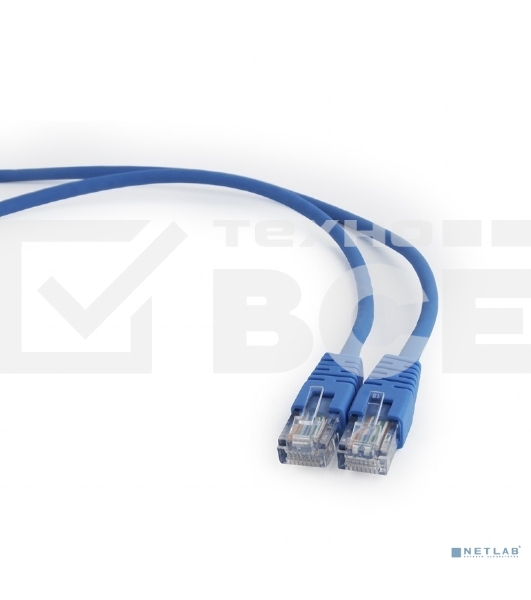 Патч-корд UTP Cablexpert кат.5e, 5м, литой, многожильный (синий)