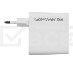 Зарядное устройство GOPOWER 1USB+2TYPE-C 65W QC3.0 GAN белый, фото 1