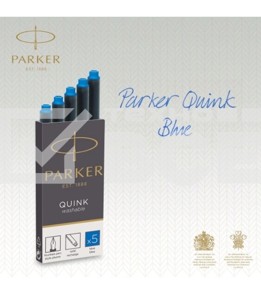 Картридж Parker Quink Z11 (CW1950383) синие чернила смывающиеся для ручек перьевых (5шт)