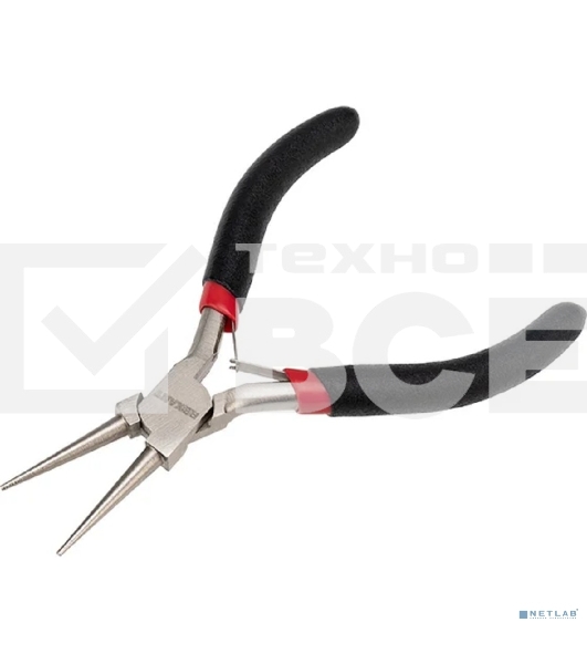 Круглогубцы Rexant Мини 120 мм никелированные, авторазжим, обливные рукоятки