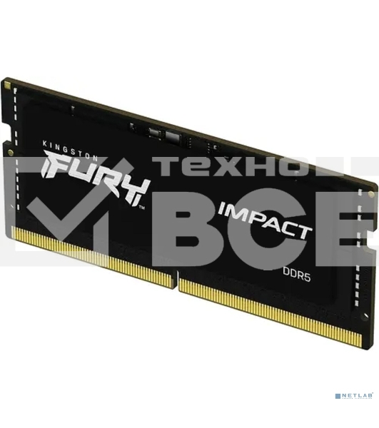 Оперативная память Kingston Fury Impact, DDR5, 8GB (1x8GB), 4800MHz, CL38 SO-DIMM
