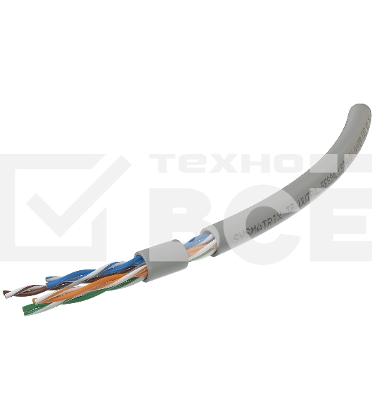 Кабель информационный Sysmatrix TP UUTP4.5ES24.LSZH.GY305 кат.5E U/UTP 4 пары 0.5AWG LSZH внутренний 305м серый